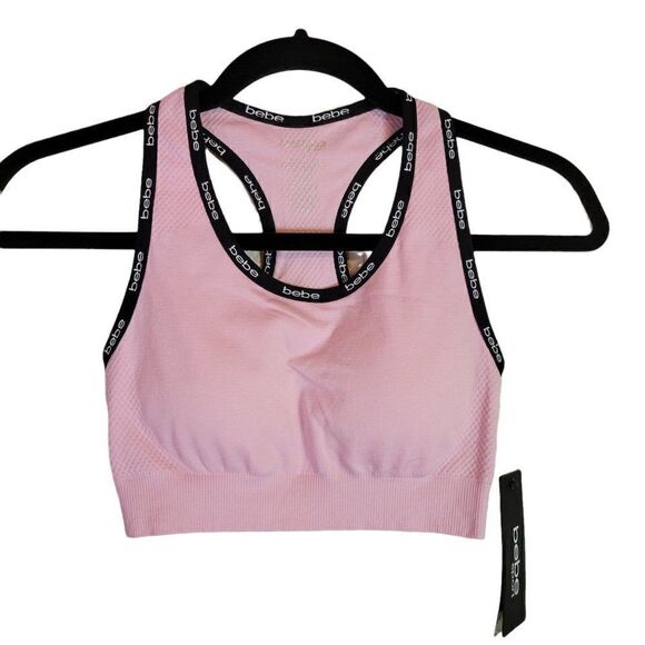 Bebe Sport Mini Logo Sports Bra (Size S) - Picture 1 of 5